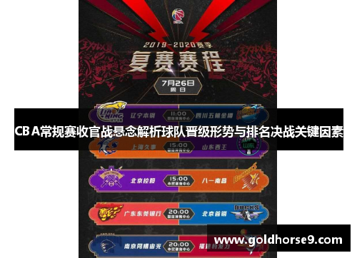 CBA常规赛收官战悬念解析球队晋级形势与排名决战关键因素
